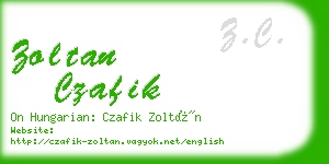 zoltan czafik business card